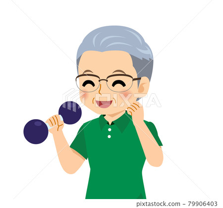White-haired man in short sleeves White-haired man in short sleeves 79906403