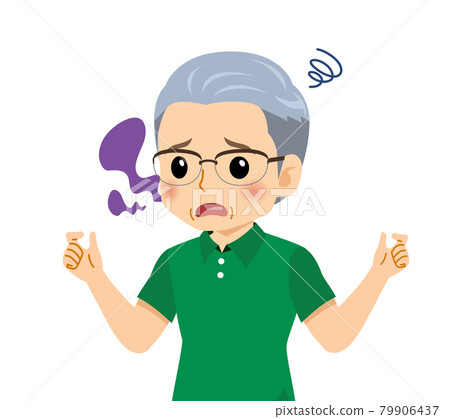 短袖的白髮男子 短袖的白髮男子 79906437