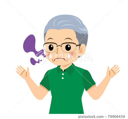 短袖的白髮男子 短袖的白髮男子 79906439