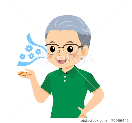 短袖的白髮男子 短袖的白髮男子 79906441