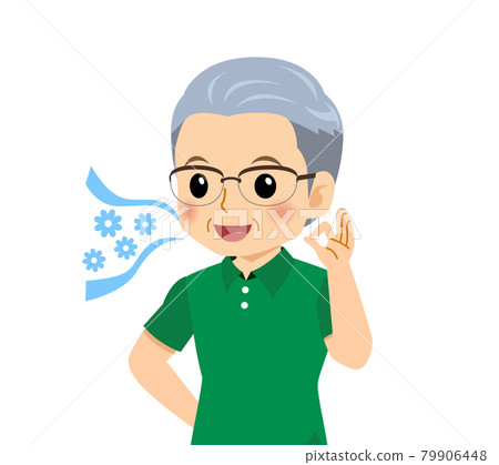White-haired man in short sleeves White-haired man in short sleeves 79906448