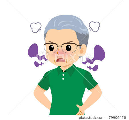White-haired man in short sleeves White-haired man in short sleeves 79906456