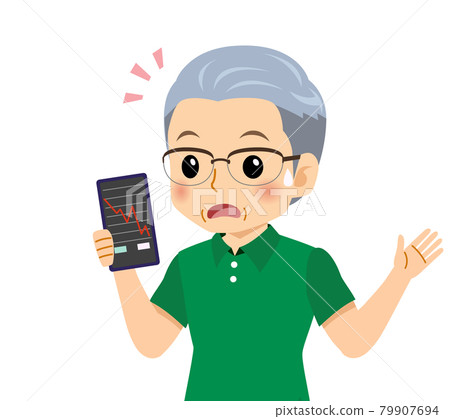 White-haired man in short sleeves White-haired man in short sleeves 79907694