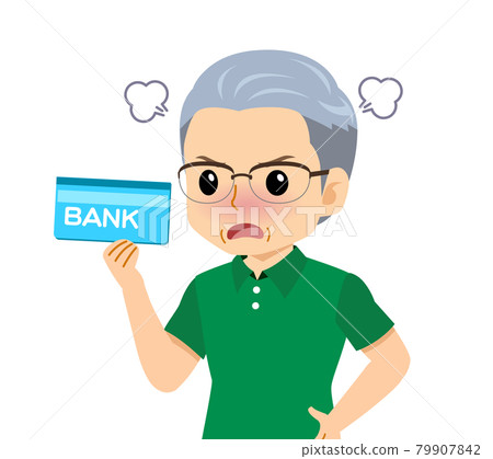 White-haired man in short sleeves White-haired man in short sleeves 79907842