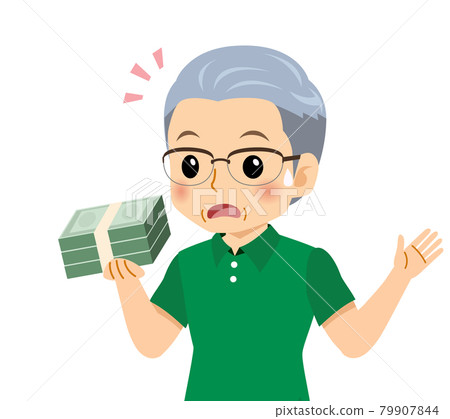 White-haired man in short sleeves White-haired man in short sleeves 79907844
