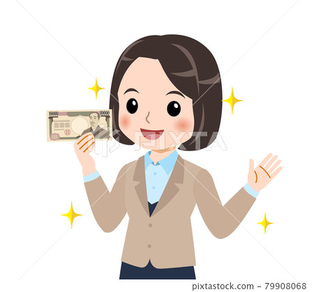 Woman in beige suit 79908068