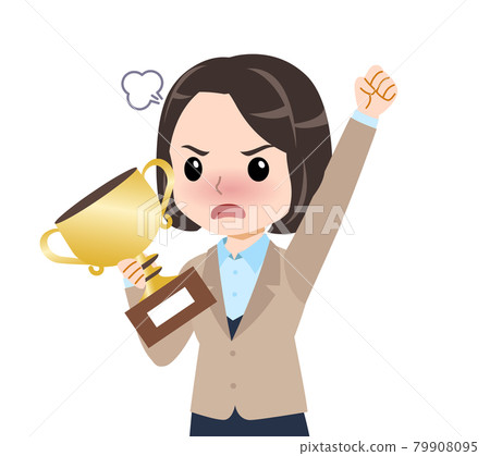 Woman in beige suit Woman in beige suit 79908095