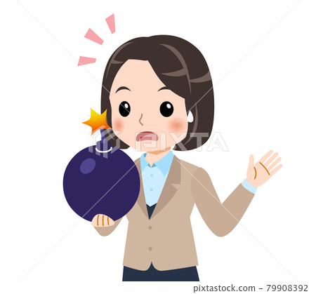 Woman in beige suit 79908392