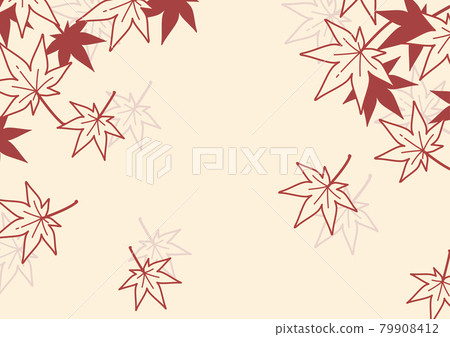 日式楓葉背景插畫(秋季形象橫幅素材) 日式楓葉背景插畫(秋季形象橫幅素材) 79908412