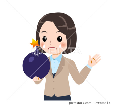 Woman in beige suit Woman in beige suit 79908413