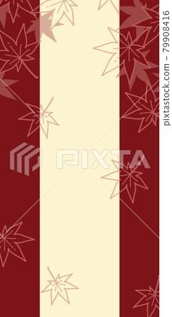 Japanese style maple background illustration (Autumn image banner material) Japanese style maple background illustration (Autumn image banner material) 79908416