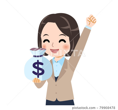 Woman in beige suit Woman in beige suit 79908478