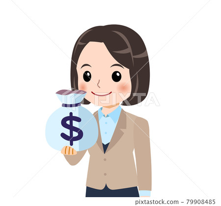 Woman in beige suit Woman in beige suit 79908485