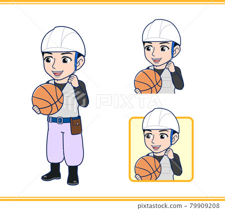 A person working at a construction site A person working at a construction site 79909208