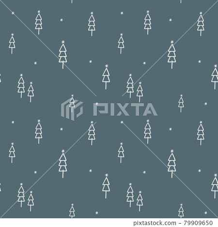 Simple seamless pattern of hand drawn tree Simple seamless pattern of hand drawn tree 79909650