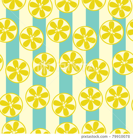 Lemon seamless pattern light blue stripe 2 79910078
