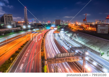 《Tokyo》 Traffic image ・ Oi Wharf on the Metropolitan Expressway Bayshore Line 《Tokyo》 Traffic image ・ Oi Wharf on the Metropolitan Expressway Bayshore Line 79910100