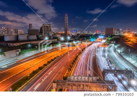 《Tokyo》 Traffic image ・ Oi Wharf on the Metropolitan Expressway Bayshore Line 《Tokyo》 Traffic image ・ Oi Wharf on the Metropolitan Expressway Bayshore Line 79910103