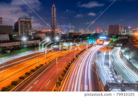 《Tokyo》 Traffic image ・ Oi Wharf on the Metropolitan Expressway Bayshore Line 《Tokyo》 Traffic image ・ Oi Wharf on the Metropolitan Expressway Bayshore Line 79910105