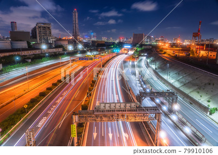 《Tokyo》 Traffic image ・ Oi Wharf on the Metropolitan Expressway Bayshore Line 《Tokyo》 Traffic image ・ Oi Wharf on the Metropolitan Expressway Bayshore Line 79910106