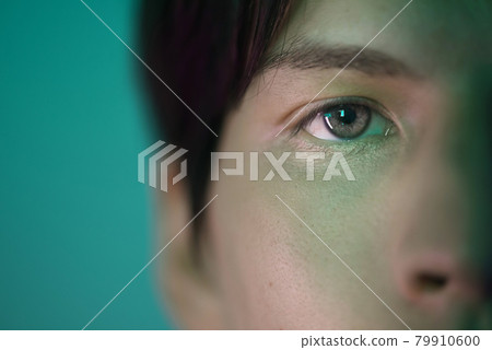 Eyes looking at 79910600