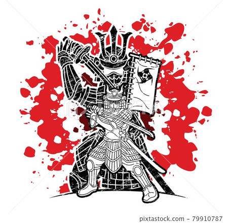 Group of Samurai Warrior Ronin with Weapon and Armor Action Ready to Fight Cartoon Graphic Vector Group of Samurai Warrior Ronin with Weapon and Armor Action Ready to Fight Cartoon Graphic Vector 79910787