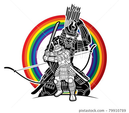 Group of Samurai Warrior Ronin with Weapon and Armor Action Ready to Fight Cartoon Graphic Vector Group of Samurai Warrior Ronin with Weapon and Armor Action Ready to Fight Cartoon Graphic Vector 79910789