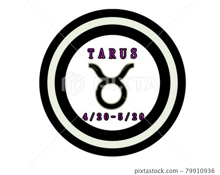 黑白環 12 星座金牛座圖標 79910936