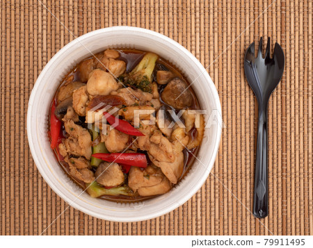 Thai food fried chicken with oyster sauce 79911495