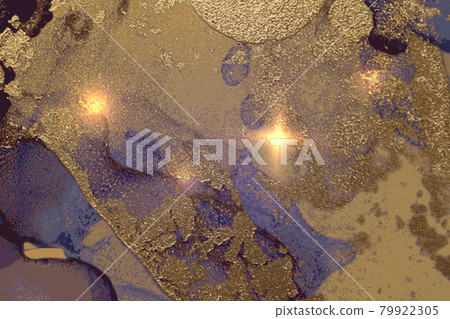 Purple and gold abstract marble pattern with sparkles Purple and gold abstract marble pattern with sparkles 79922305