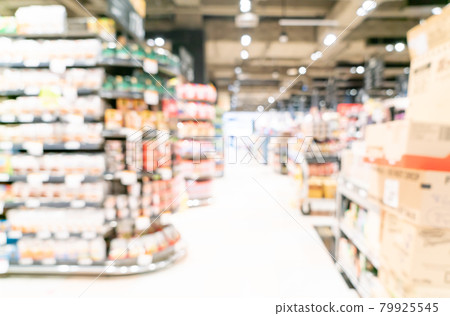 abstract blur supermarket for background 79925545