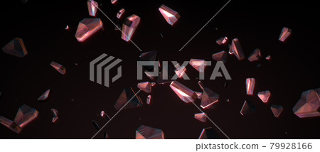 3D rendering of minimal abstract scene with many polygon geometric objects floating on black background. 3D illustration abstract science business technology template for background, web banner. 3D rendering of minimal abstract scene with many polygon geometric objects floating on black background. 3D illustration abstract science business technology template for background, web banner. 79928166