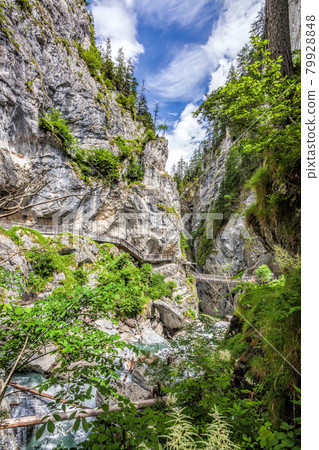 Taxenbach Kitzlochklamm, a deep gorge with beautiful nature scenery near Zell am See, Salzburgerland, Austria 79928848