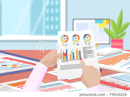 Analyze statistical indicators, business data. Work with marketing research. Data analysis isometric Analyze statistical indicators, business data. Work with marketing research. Data analysis isometric 79930826