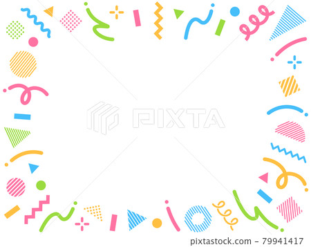 彈出幾何形狀圖標的流行框架 79941417