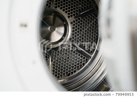 Close up of new dryer machine in household appliances store 79949953