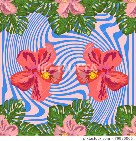 Modern tropical flower pattern, great design for any purposes Modern tropical flower pattern, great design for any purposes 79950066