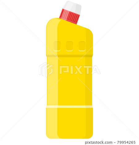 Plastic bottle with cleaner vector chemical detergent on white Plastic bottle with cleaner vector chemical detergent on white 79954265