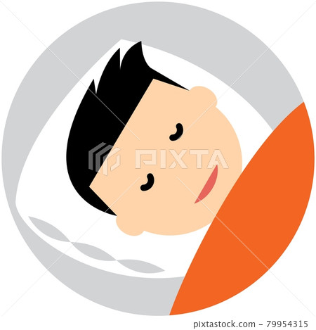 Man head sleep pillow avatar icon vector illustration 79954315