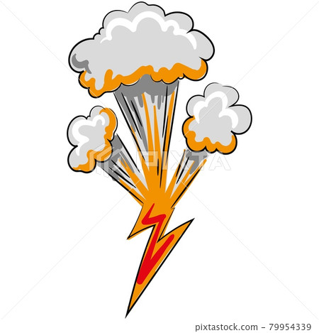 Lightning smoke speech cloud comic cartoon vector Lightning smoke speech cloud comic cartoon vector 79954339