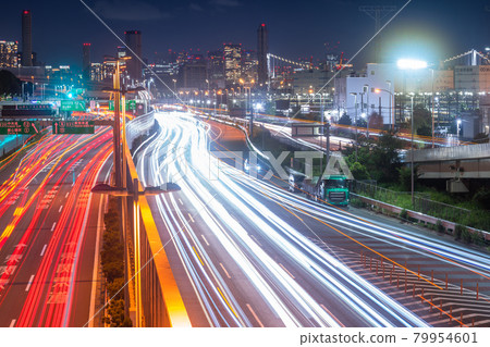 《Tokyo》 Traffic image ・ Oi Wharf on the Metropolitan Expressway Bayshore Line 《Tokyo》 Traffic image ・ Oi Wharf on the Metropolitan Expressway Bayshore Line 79954601