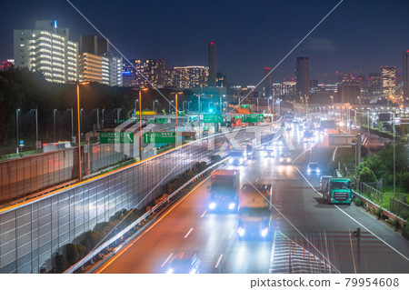 《Tokyo》 Traffic image ・ Oi Wharf on the Metropolitan Expressway Bayshore Line 《Tokyo》 Traffic image ・ Oi Wharf on the Metropolitan Expressway Bayshore Line 79954608
