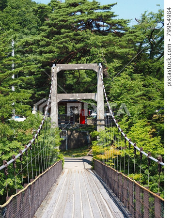 Suspension bridge in Takanosu [Sekikawa Village, Niigata Prefecture] 79954984