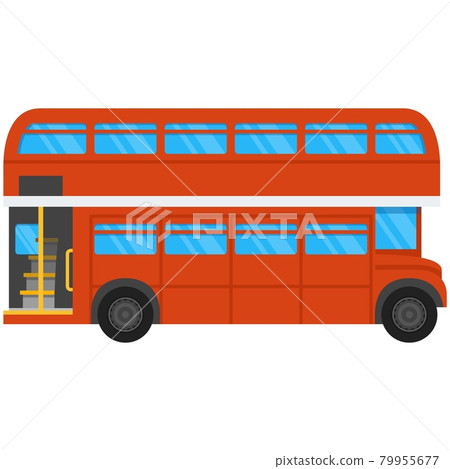 London double deck bus vector icon isolated on white London double deck bus vector icon isolated on white 79955677