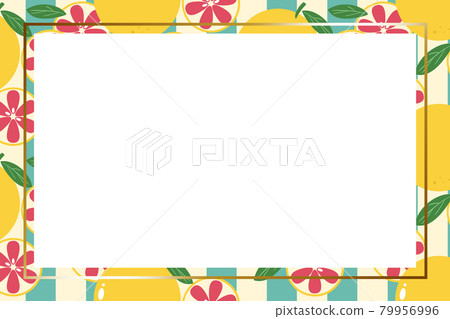 Grapefruit frame rectangular gold 79956996