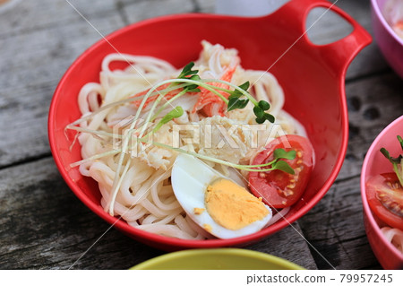 Salad udon to eat outdoors Salad udon to eat outdoors 79957245
