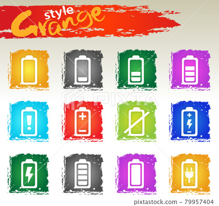 Battery icons set Battery icons set 79957404