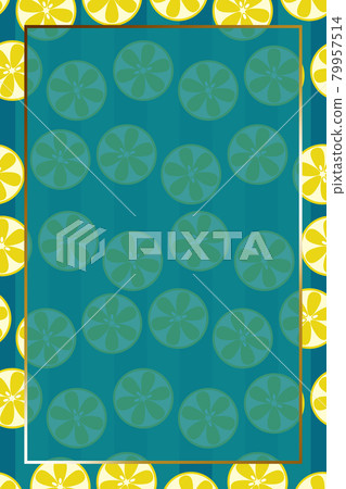 檸檬背景3長方形豎金 檸檬背景3長方形豎金 79957514