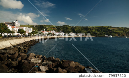 view to Horta marina and city, Faial island, Azores, Portugal view to Horta marina and city, Faial island, Azores, Portugal 79957820
