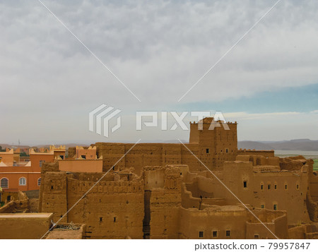 View to Ouarzazate old city aka Taourirt kasbah, Morocco 79957847